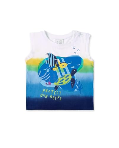 Tuc Tuc Camiseta sin Mangas de bebé niño en Azul con Estampado