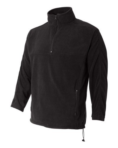 Microfleece Unisex Quarter-Zip Pullover XL Onyx Black3