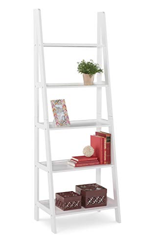 Linon Gleason Modern Classic White Ladder Bookshelf #TOP5
