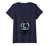 Funny Black Cat Stealing A Fish Bowl