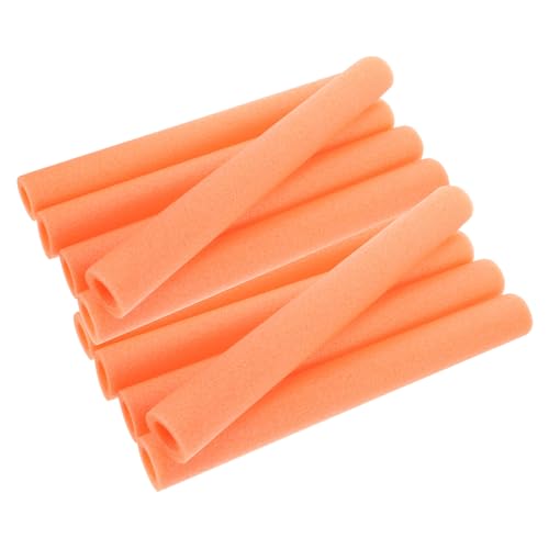 VICASKY 10 Stück Teiliges Trampolin Polsterschutz Stoßdämpfende Schaumstoffhüllen Elastische und Verschleißfeste Trampolin Stangenabdeckung Einfache Montage Leuchtendes Orange Lang