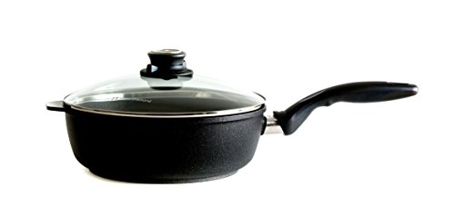 Swiss Diamond xd6728ic sartén con tapa, aluminio fundido a presión, negro, 28 cm