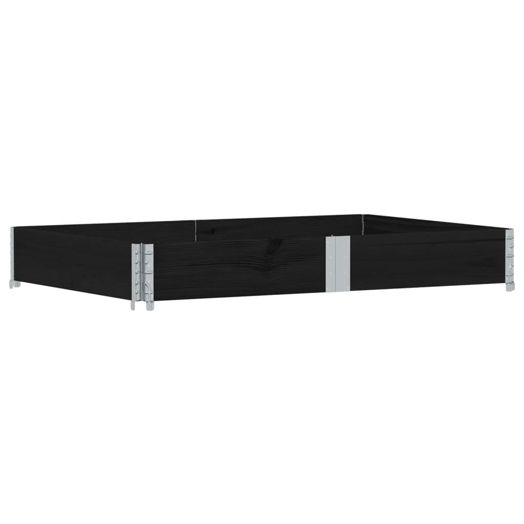 Paretale per Pallet Nero 150x100 cm in Legno Massello di Pino, Commercio e Industria,Movimentazione di Materiali,Pianali di carico e Pallet, 12kg-4010302