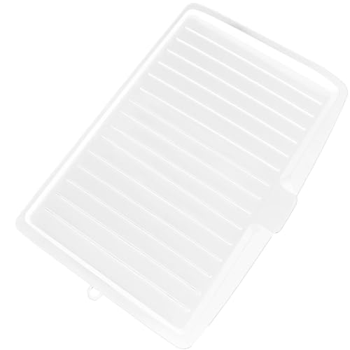 Placa Secadora de Platos de PP Inclinada Blanco 17.6x12.2x1.2in