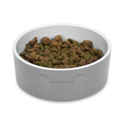 Petface Bone Ceramic Pet Bowl for Feeding and Watering, Suitable for Both Dogs and Cats, Grey/White, 20 cm (Pack of 1) - Image 5