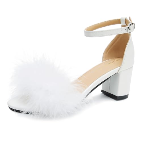 Sandales plumes bout ouvert Omthanka anti-glisse avec sangle ajustable