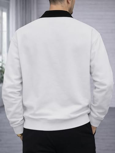 Image of Noble Monk Men's Round Neck Sweatshirt | Casual Long Sleeve Pullover | Regular Fit Winter Wear Top | Stylish Daily Outerwear