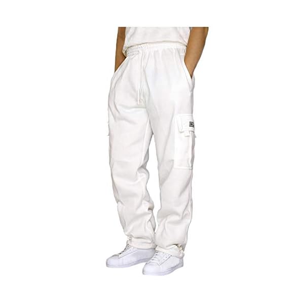 Youmymine Men's Rope Loosening Waist Solid Color Pants Sweatpants Sports Baggy Trousers Jogger with Pockets