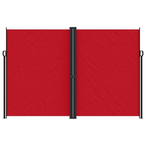 Store latéral rouge rétractable 220x1000 cm brise-vue imperméable extérieur