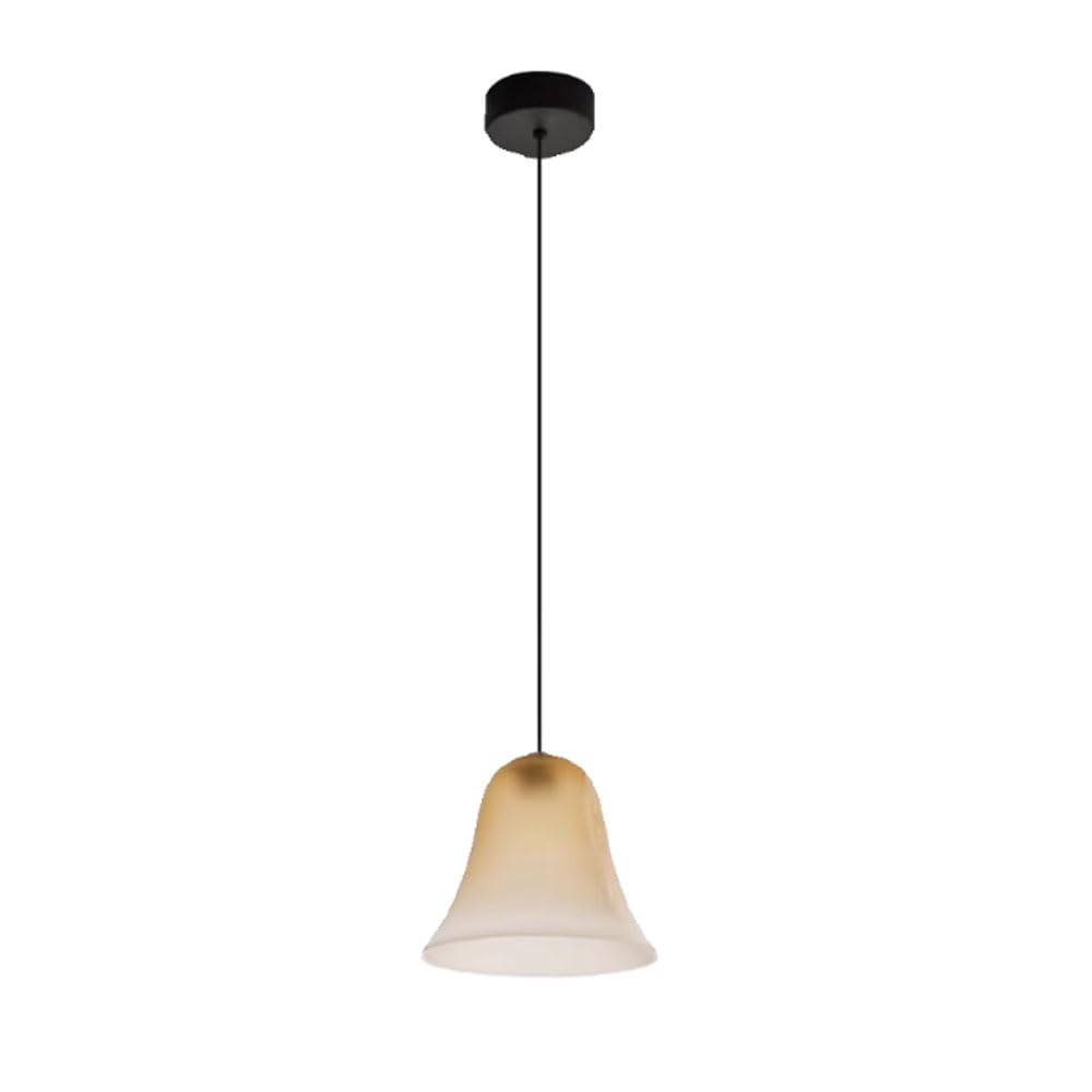 Lustre suspension en verre clair avec lampe LED 5W moderne pour chambre
