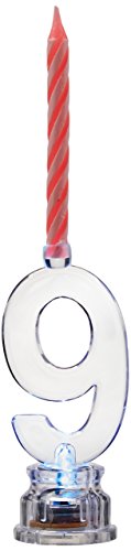 Party Numbers # 9 Light-Up Candle Holder