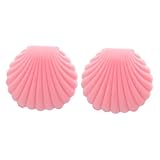 LIFKOME 2pcs Shell Jewelry Storage Box Fashion Packing Case for Necklaces Earrings Bracelets Portable Lightweight Household Organizer for Travel and Daily Use