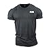 GYMTIER Camiseta Culturismo Hombre - Plain Badge - Top Entrenamiento Gimnasio