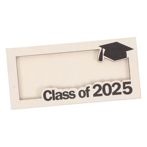 SHOWERORO Cute Graduation Card Holder Wooden Money Wallet for Women Desktop Business Card Organizer for Cash