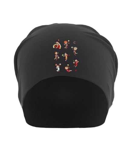 Bonnet souple Anime 45 coton noir accessoire streetwear taille unique