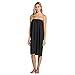 Canyon Rose Waffle Weave Long Spa Wrap, Simple Body Wrap, Luxurious Waffle Weave Knit, One Size Fits Most, Generous Length, Elasticized Top with Touch-and-close Fastener at Top and Waist, Black