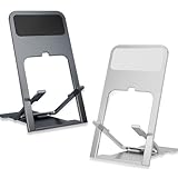 Doppelte Funktionalität für Mehr Nutzen Mit der Kombination von zwei Stück, in stilvollem Silber und Grau, erhalten Sie die doppelte Unterstützung. Dieser praktische Tablet Stand eignet sich gleichermaßen für den persönlichen und beruflichen Einsatz.