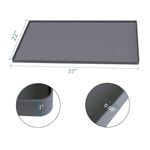 image for Jacooxi Under Sink Mat 37 x 22 for Kitchen Waterproof, Silicone Under 