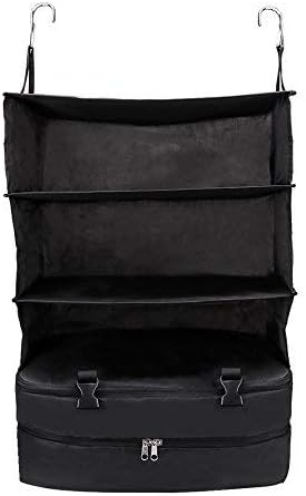 Travel Luggage Organizer Shelf 3 Layers Wardrobe Bag Hanging Foldable fit 20" Suitcases