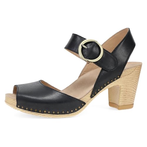 Image of Dansko Tamra Peep Toe Sandal for Women - Quality Leathers and a Heel for a Classy, All-Day Look - Cushioned Footbed for All-Day Comfort