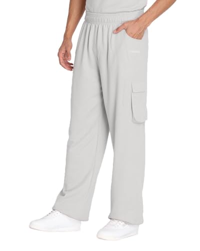 Image of CHKOKKO Men Casual Track Pant Regular Fit Lower with Pocket LightGrey 5XL