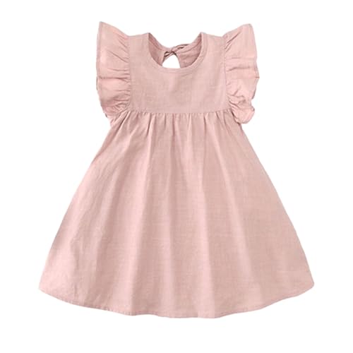 Robe ete fille legere avec manches papillon pour bouger en tout confort