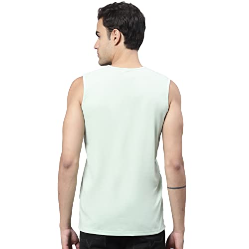 Image of Mack Jonney Regular Fit Cotton Solid Gym Vest for Men-V SL ANTHRA 01-P
