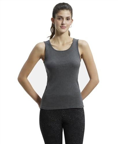 Image of Jockey A113 Women Super Combed Cotton Rib Fabric Slim Fit Solid Tank Top
