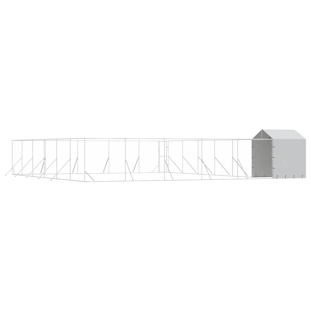 Cuccia esterna in acciaio zincato argento, 12 x 12 x 2,5 m