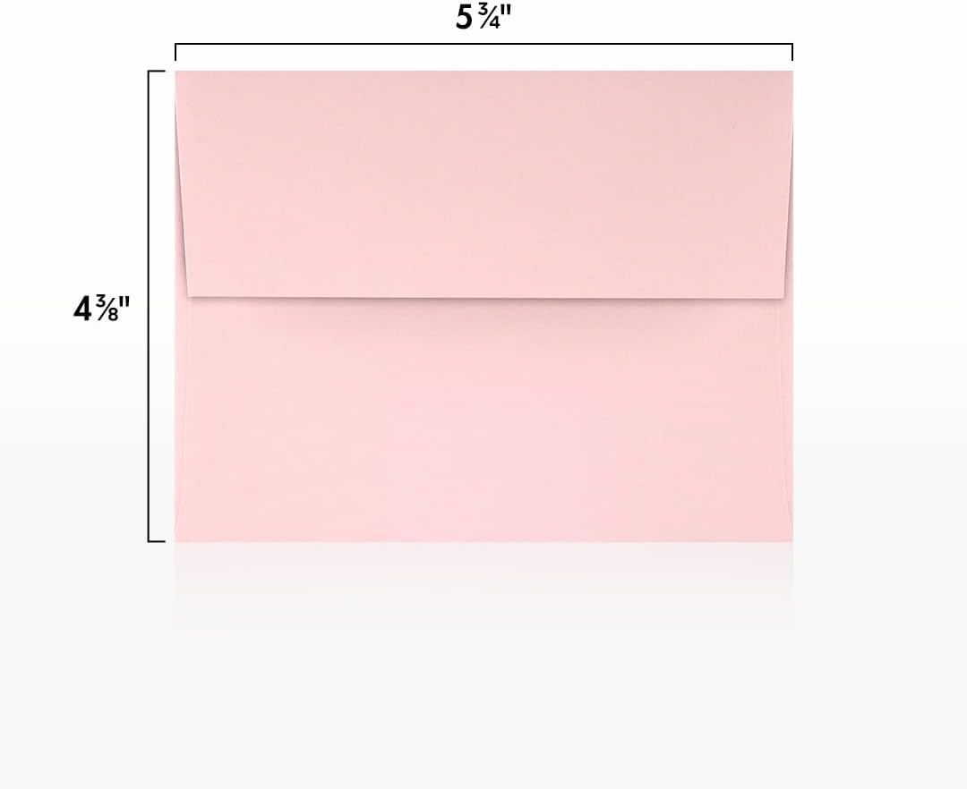LUXPaper A2 Invitation Envelopes w/Peel & Press (4 3/8 x 5 3/4) - Candy Pink (1000 Qty.)