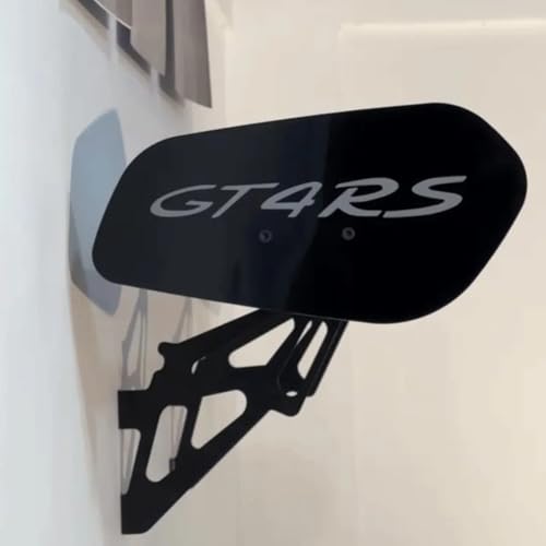 Image of GT4 RS Spoiler Shelf - 27 Inches Long Wall Mounted Car Spoiler Shelf for Home, Office, Garage | Race Car Inspired Display Shelf | Automotive Decor, Motorsports Furniture (GT4 RS - Small)