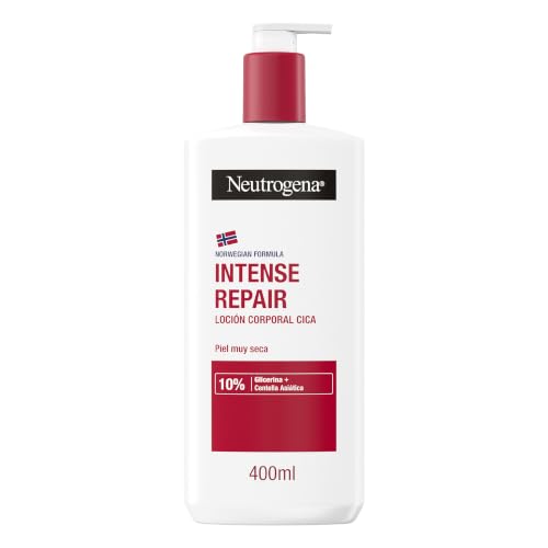 Neutrogena Fórmula Noruega Loción Corporal CICA Reparación intensa para piel seca (400 ml), crema hidratante corporal reparadora con centella asiática
