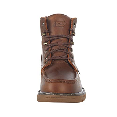 Justin Boot Company Mens Stampede Rush Barely Cowhide 6in Lace Up Soft Toe Work Boot2