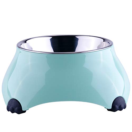 Super Design Small Dog Bowl, Cat Dish, Stainless Steel Pet Bowl With Melamine Stand For Puppy And Kitty #TOP2