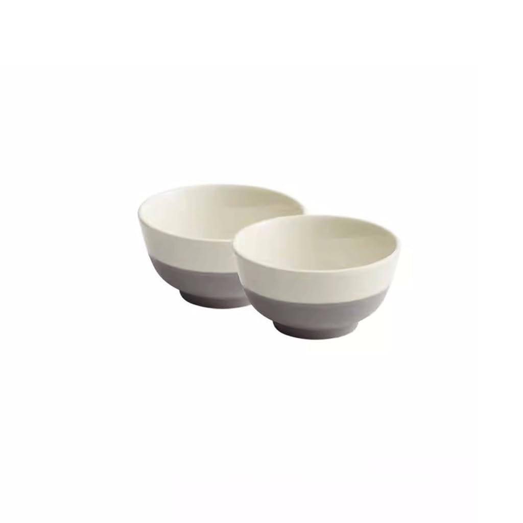 Saladier Bol en céramique, Bol à Salade de Fruits, Mode Nordique, Bol à Nouilles, Cuisine Maison, Salon, Bol à Dessert de Bureau Bol(2PCS)