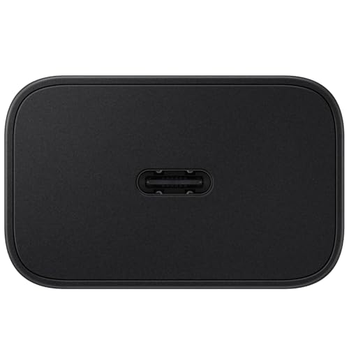 Image of 25W GaN Type-C Charger for Samsung Galaxy m05, A35, M35, F35, M15, F15, A15, A14, M14, F14, A34, M34, F34, S24 Ultra, S23, S23 FE, S21 FE 5G, Z Fold /Flip 6 /5 /4 /3 | Super Fast 25W USB-C Adapter | Black