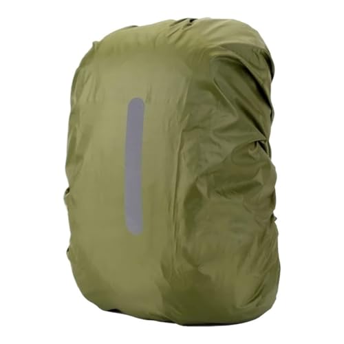 FOVAOK Mochila impermeable de 15 a 85 L, ultraligera, de alta visibilidad, con tira reflectante, antipolvo para senderismo, camping, ciclismo, viajes, XL verde militar, Talla única