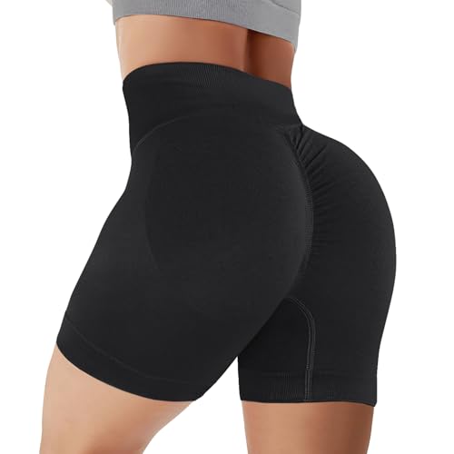 AYESY High Waisted Cycling Shorts Women, Seamless Gym Shorts, Tummy Control Buttery Soft Biker Yoga Running Shorts for Yoga Gym Cycling Sports Workout