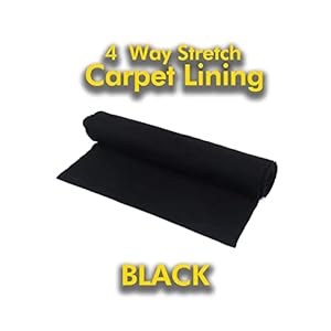4 Way Super Stretch Lining Carpet for Camper Van Motorhome Car Vehicle Interior(Black,1 Metre x 2 Metre)