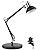 LEPOWER Metal Desk Lamp, Adjustable Goose Neck Architect Table Lamp with On/Off Switch, Swing Arm Desk Lamp with Clamp, Eye-Caring Reading Lamp for Bedroom, Study Room &Office (Black)