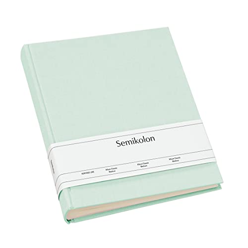 Album photo pour 160 photos Semikolon 361765 Classic Medium livre photo rigide vert mousse pastel