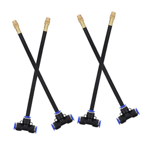 HEMOTON Garden Humidifier Nozzles 4pcs Brass Adjustable Misting Nozzles Rotatable Fan for Efficient Humidification in Garden Patio