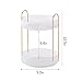 360° Rotating Makeup Organizer for Vanity - 2 Tier Perfume Organizer with Large Capacity - Skincare Organizer for Bathroom Counter - Space-Saving Cosmetic Storage for Dresser Countertop (Clear)