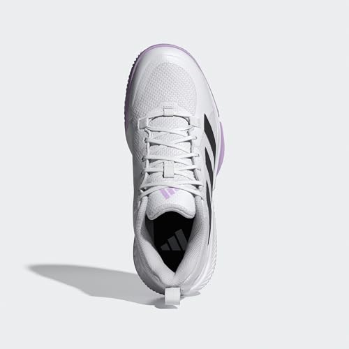 adidas Damen Court Team Bounce 2.0 Shoes, Cloud White/Core Black/Powder Plum, 49 1/3 EU – Ansicht 5