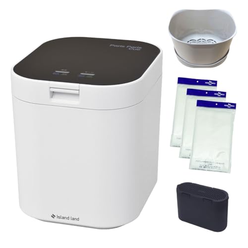 パリパリキュー ブラック PPC-11-BK&交換用バスケット&水切ネット3袋 生ゴミ処理機 家庭用 温風乾燥式 助成金対象 PPC-11SB-BKの画像