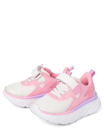 The Children's Place,Baby Girls and Toddler Everyday Casual Sneakers,Pink Multi Running,Toddler,9