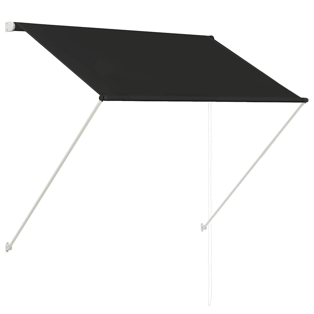 vidaXL Retractable Awning 150x150cm - Anthracite Canopy Sun Screen for Garden, Terrace, Balcony, Adjustable Steel Frame, UV/Water Resistant — image 1