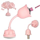 Raisetip Nail Polish Bottle Holder Stand, 360° Rotating Silicone Nail Polish Case Organizer with Strong Adhesion Base, Rose-Shaped Anti-Spill Rack for Nail Art DIY (Pink)