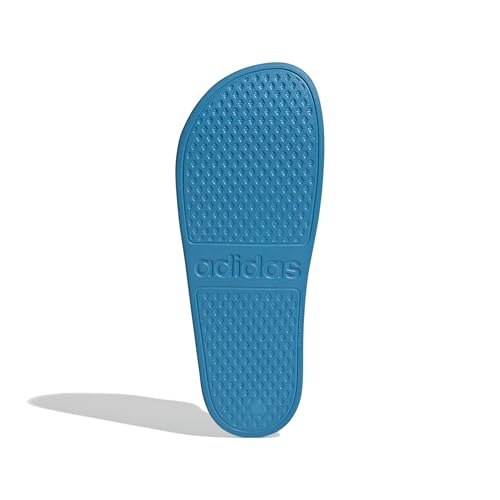 adidas unisex-adult Adilette Aqua Slides Solar Blue/White/Solar Blue 9