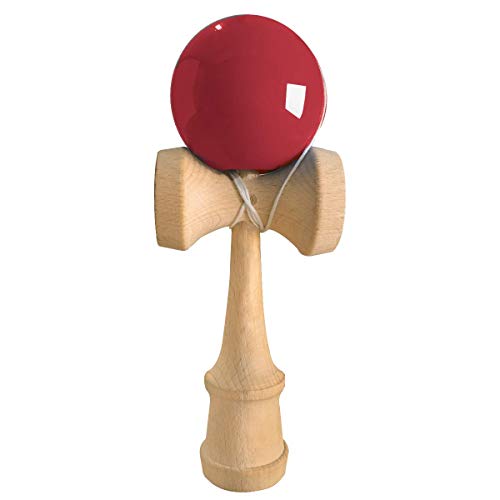 HOLYKING Wooden Tribute Kendama Toy - Japanese Cup and Ball Catch Kadoma Game Ball in Cup Game - Red